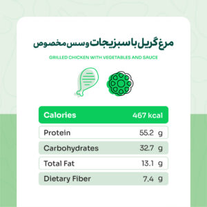Alternative view of مرغ گریل با سبزیجات و سس مخصوص