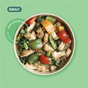 چیکن  تریاکی و سبزیجات