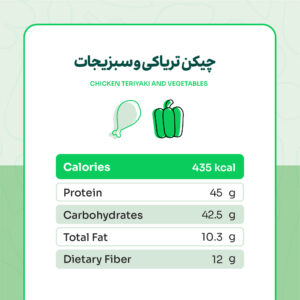 Alternative view of چیکن  تریاکی و سبزیجات