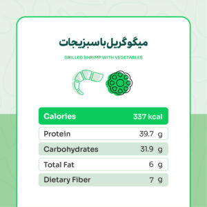 Alternative view of میگو گریل با سبزیجات
